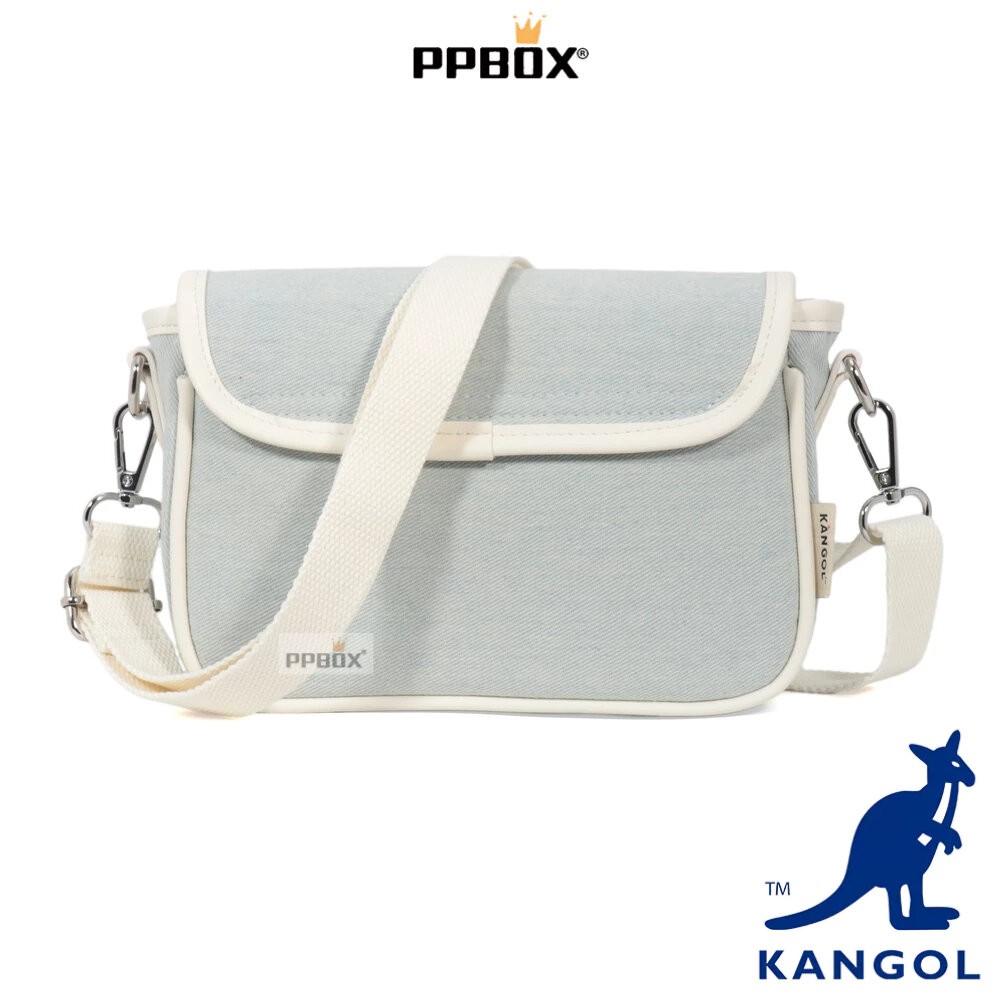 KANGOL 帆布前掀側背包 附背帶 包包 [65228701]-細節圖5