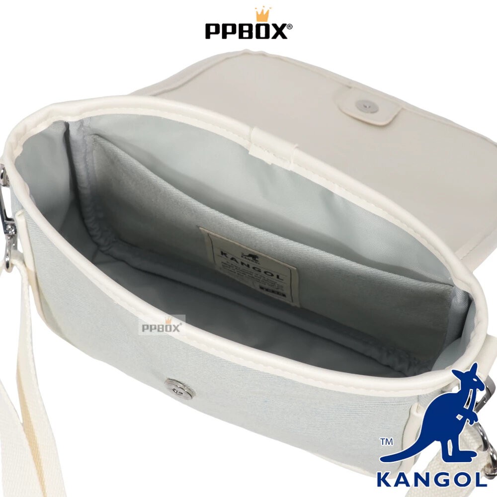 KANGOL 帆布前掀側背包 附背帶 包包 [65228701]-細節圖6