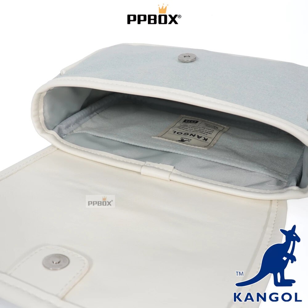 KANGOL 帆布前掀側背包 附背帶 包包 [65228701]-細節圖7