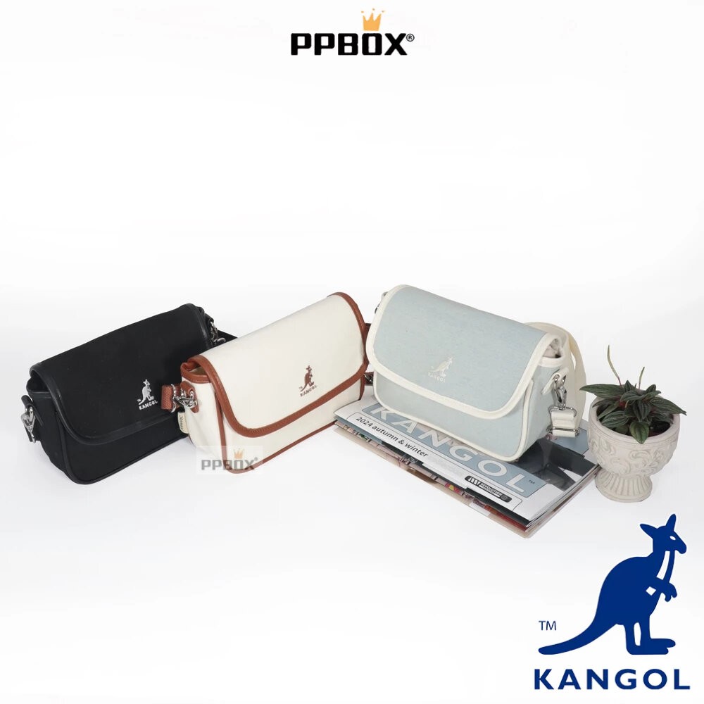 KANGOL 帆布前掀側背包 附背帶 包包 [65228701]-細節圖11