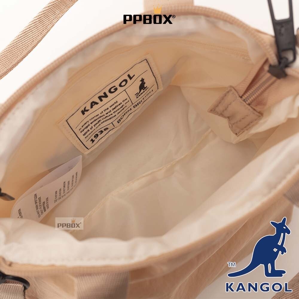 KANGOL 兩用尼龍防潑水斜背包 附背帶 包包 【65551703】-細節圖4