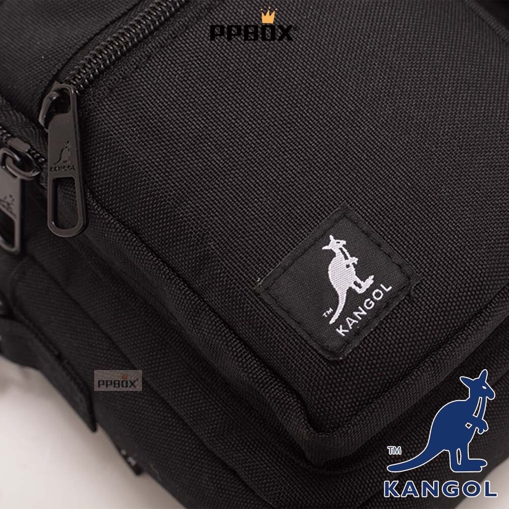 KANGOL 雙口袋 工裝風斜背包 附背帶 包包 【65551704】-細節圖6