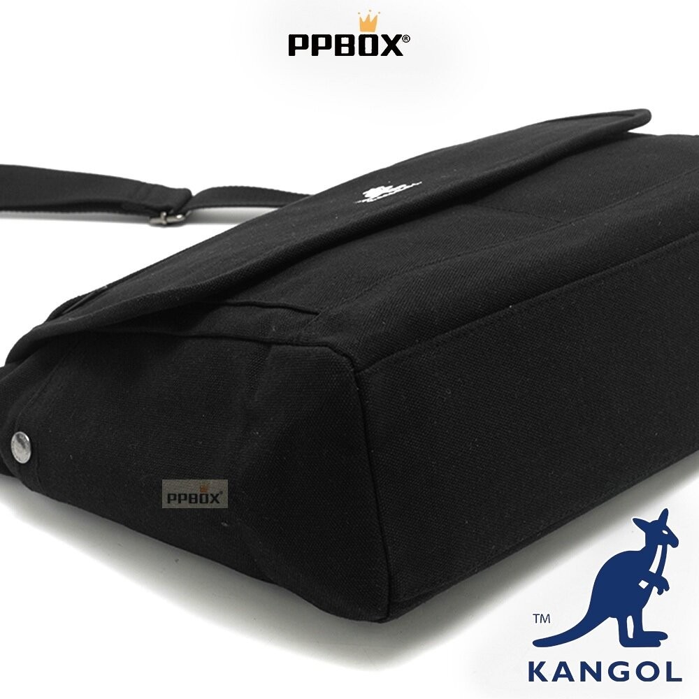 KANGOL 硬挺 郵差包 附背帶 包包 【65558707】-細節圖3