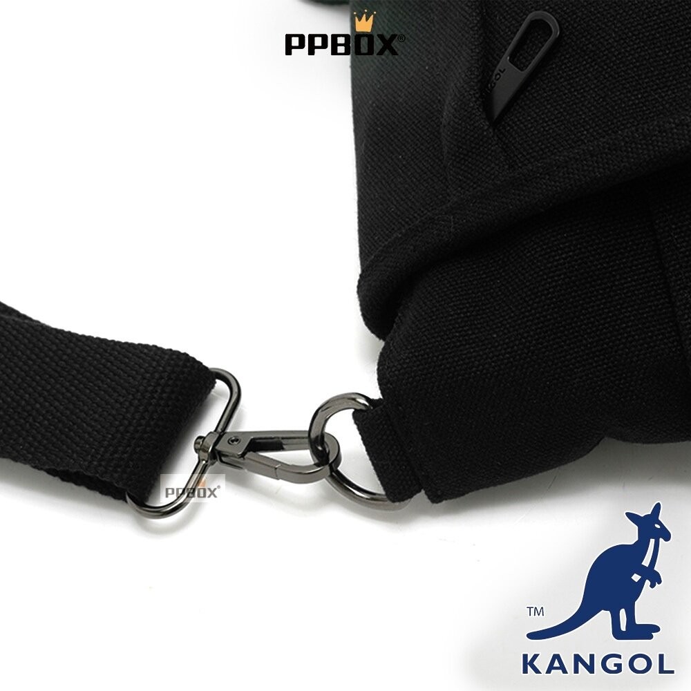 KANGOL 硬挺 郵差包 附背帶 包包 【65558707】-細節圖4