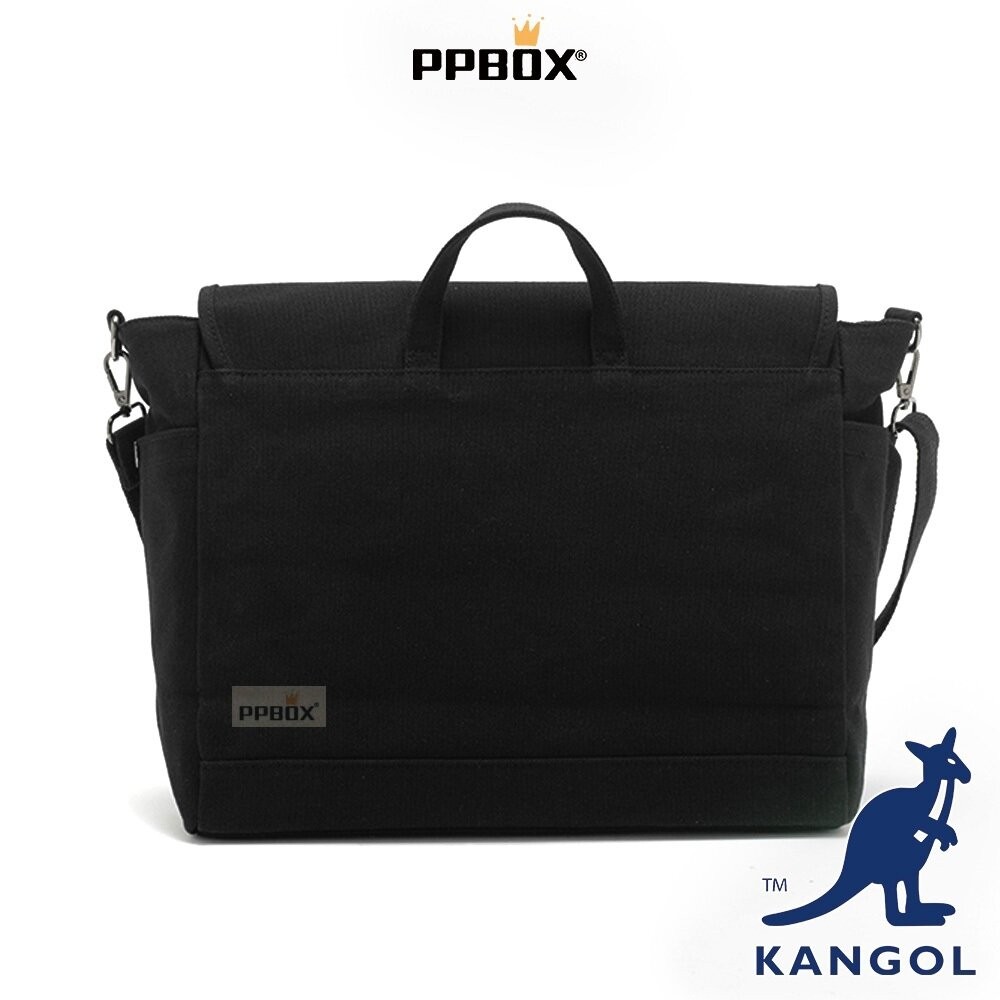 KANGOL 硬挺 郵差包 附背帶 包包 【65558707】-細節圖5