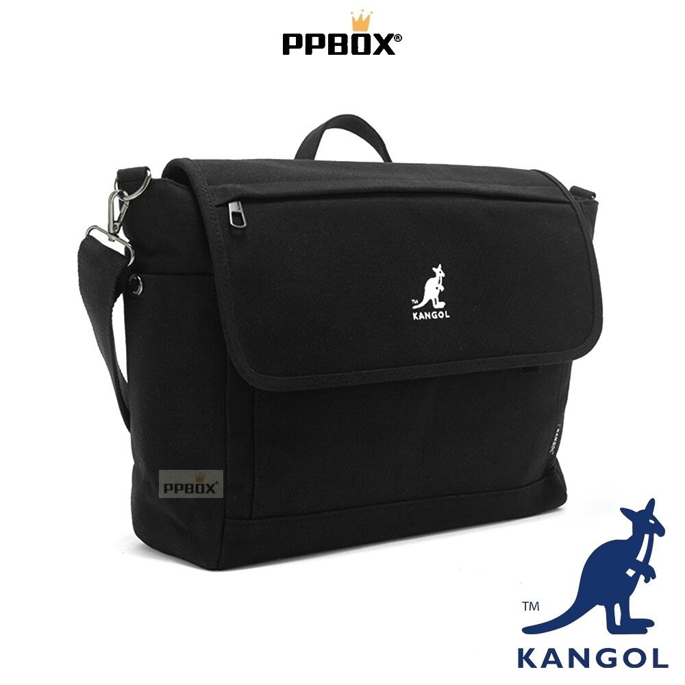 KANGOL 硬挺 郵差包 附背帶 包包 【65558707】-細節圖6