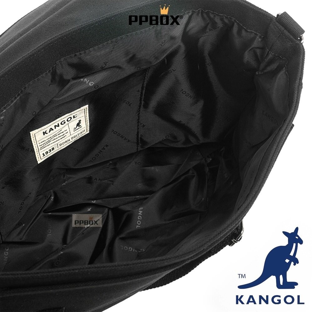 KANGOL 硬挺 郵差包 附背帶 包包 【65558707】-細節圖7