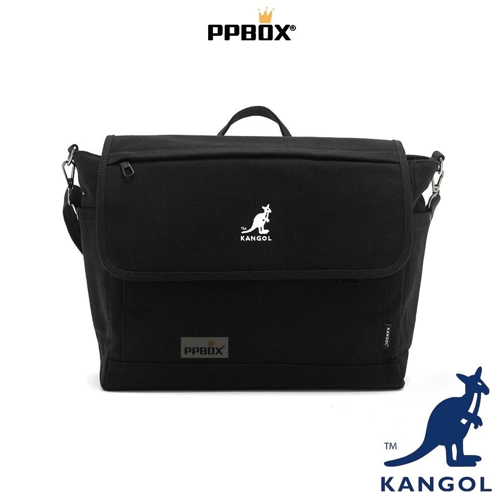 KANGOL 硬挺 郵差包 附背帶 包包 【65558707】-規格圖8