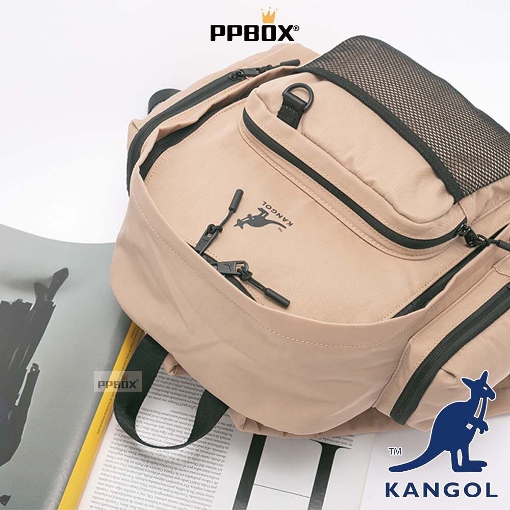 KANGOL 機能 方形後背包 包包 【64558740】-細節圖5
