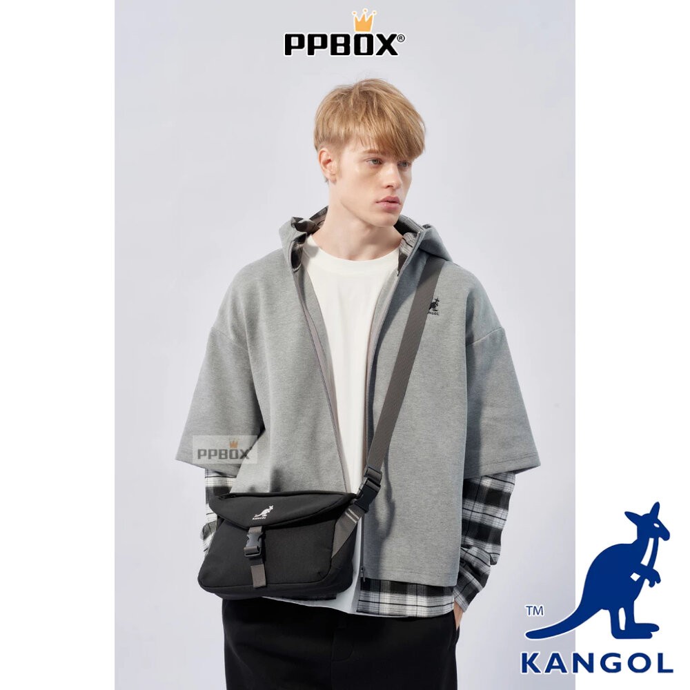 KANGOL 多格層 郵差包 附背帶 包包 [64551705]-細節圖3