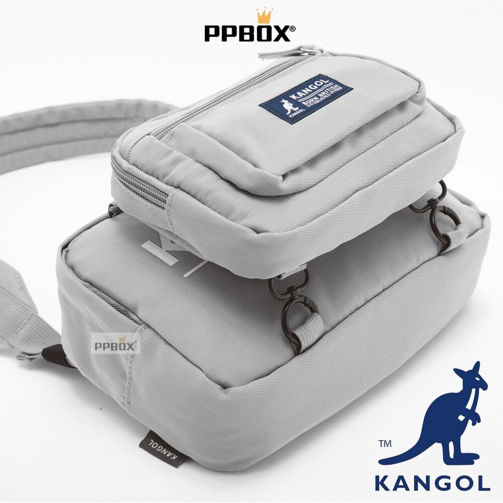 KANGOL 可拆卸 多功能側背包 附背帶 包包 【66551701】-細節圖6