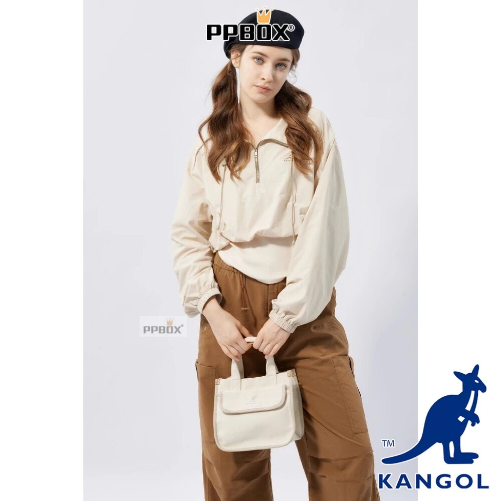 KANGOL 前口袋 方塊包 附背帶 包包 【64551701】-細節圖3