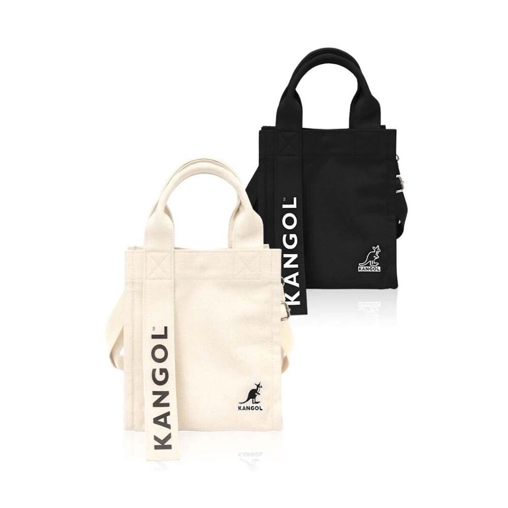 KANGOL 帆布斜背包 小方包 附背帶 【61551711】-細節圖3