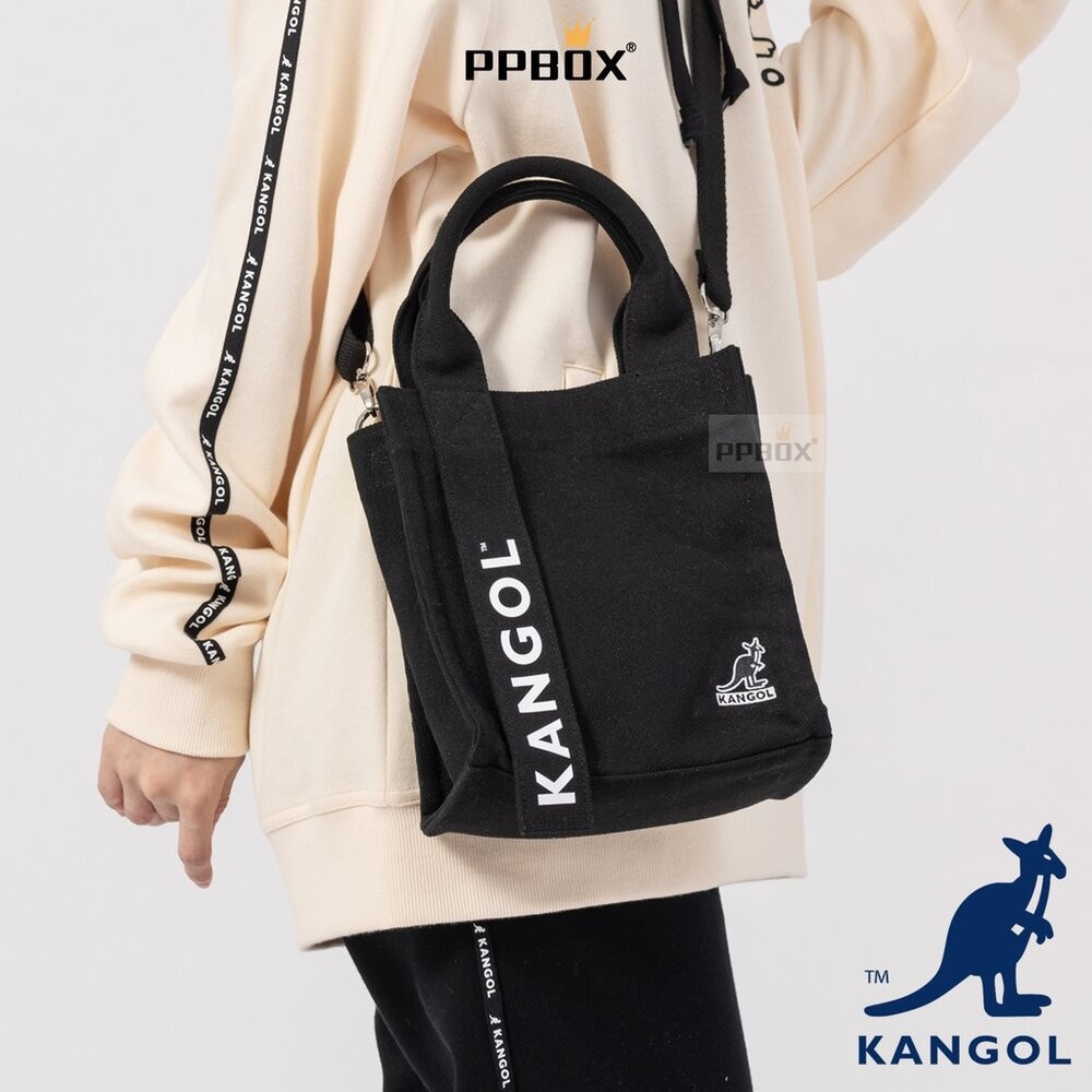 KANGOL 帆布斜背包 小方包 附背帶 【61551711】-細節圖7