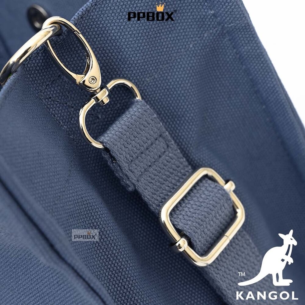 KANGOL 帆布斜背包 小方包 附背帶 【61551711】-細節圖10