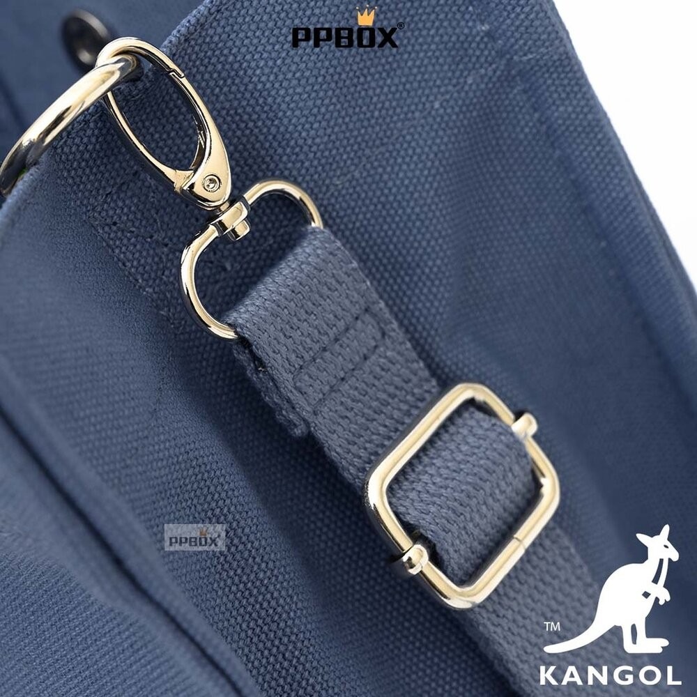 KANGOL 帆布斜背包 小方包 附背帶 【61551711】-細節圖10