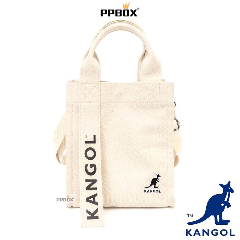 KANGOL 帆布斜背包 小方包 附背帶 【61551711】-規格圖11