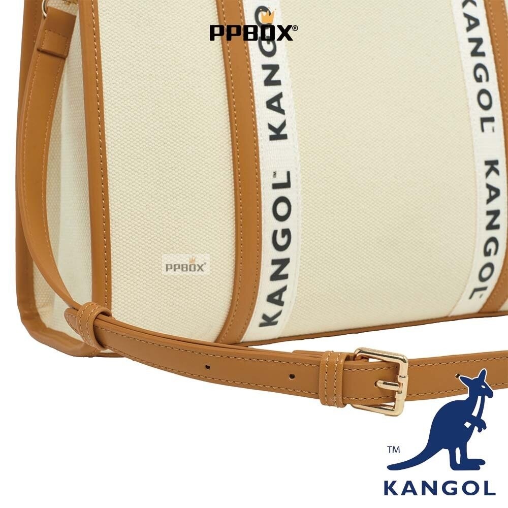 KANGOL 帆布串標大托特包 系列 附背帶 包包-細節圖7