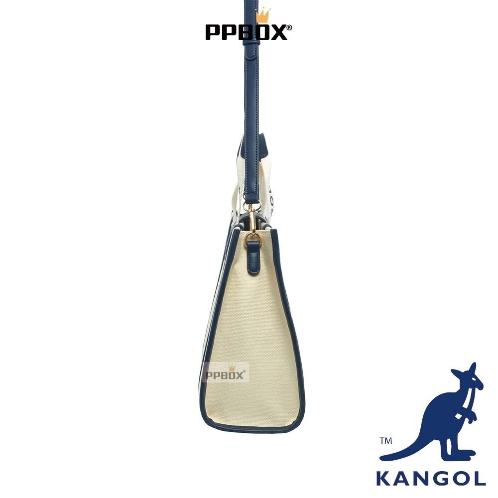 KANGOL 帆布串標大托特包 系列 附背帶 包包-細節圖8