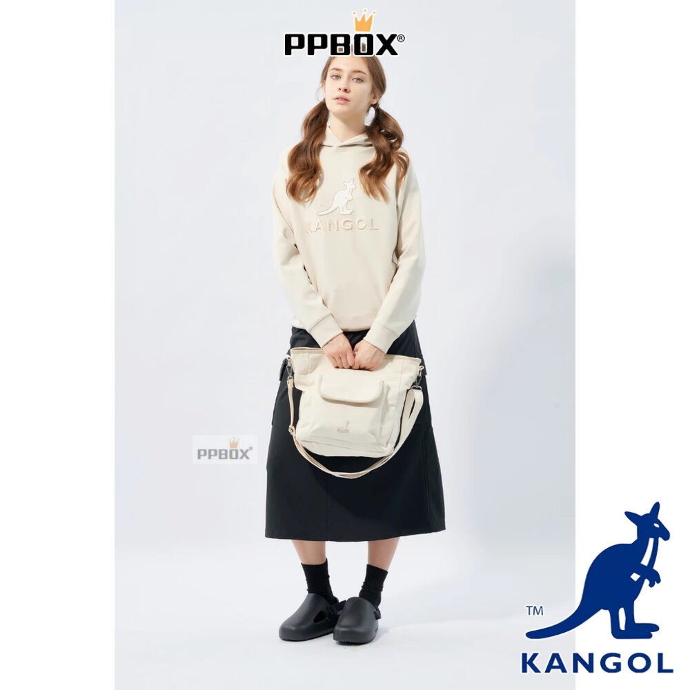 KANGOL 口袋 兩用 手提 斜背包 附背帶 包包  【64551703】-細節圖3