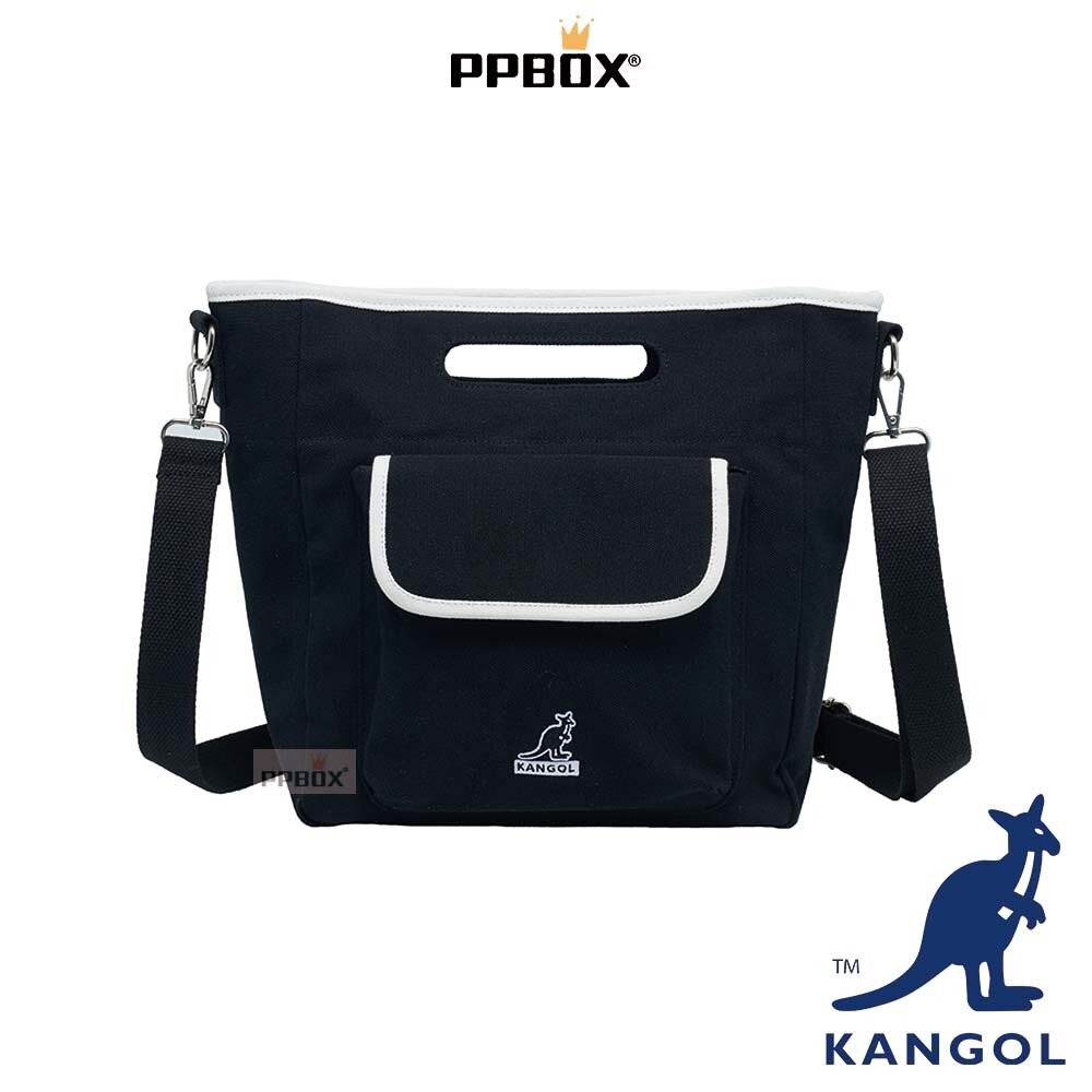 KANGOL 口袋 兩用 手提 斜背包 附背帶 包包  【64551703】-規格圖9