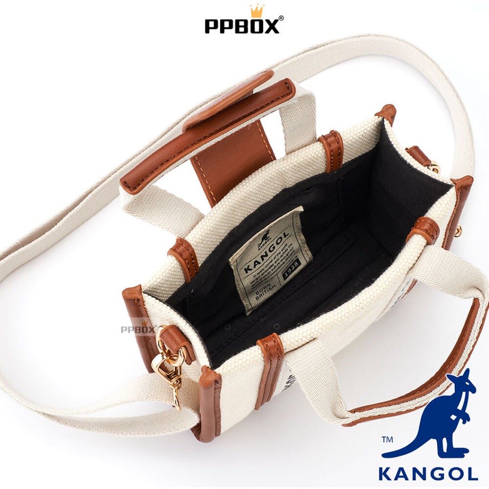 KANGOL 迷你 帆布手機包 系列 附背帶 包包-細節圖2