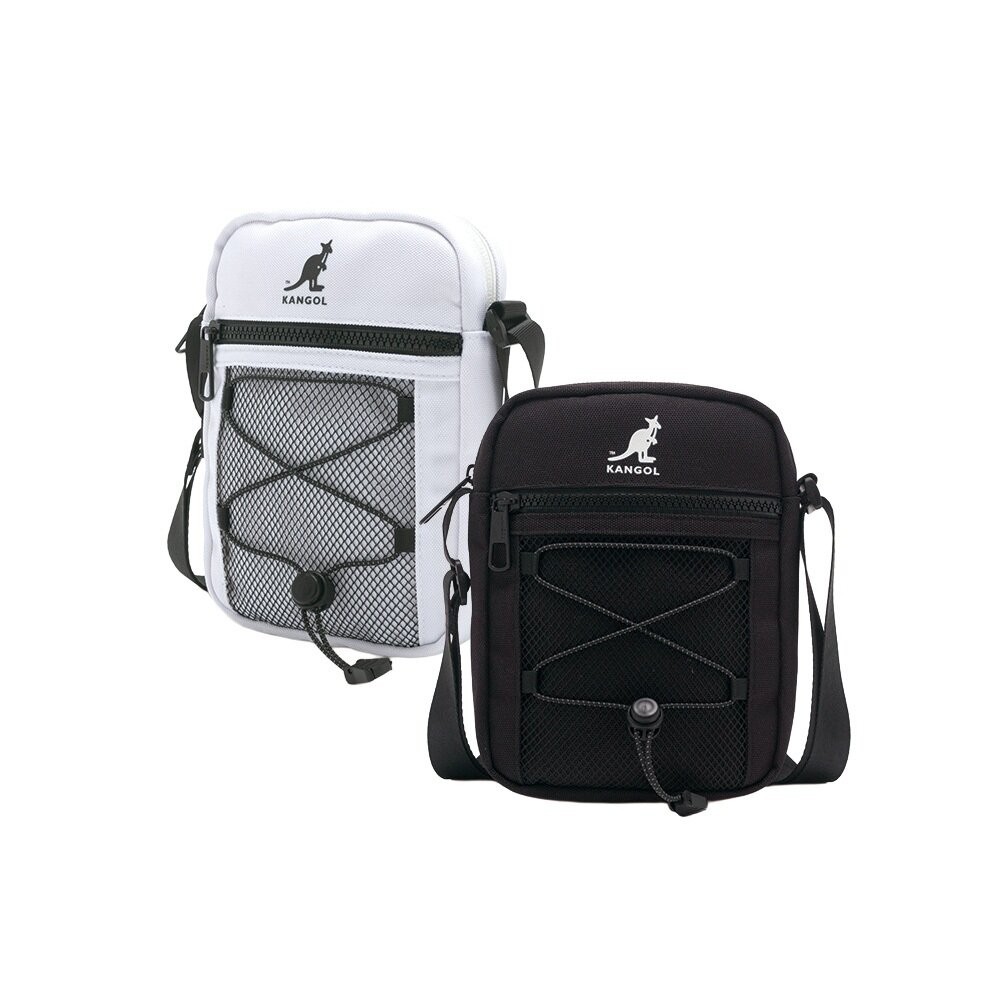 KANGOL 網布 抽繩小方包 附背帶 包包 [65558710]-細節圖2
