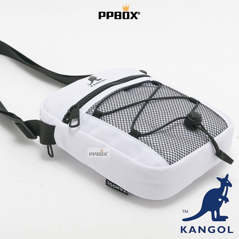 KANGOL 網布 抽繩小方包 附背帶 包包 [65558710]-細節圖4