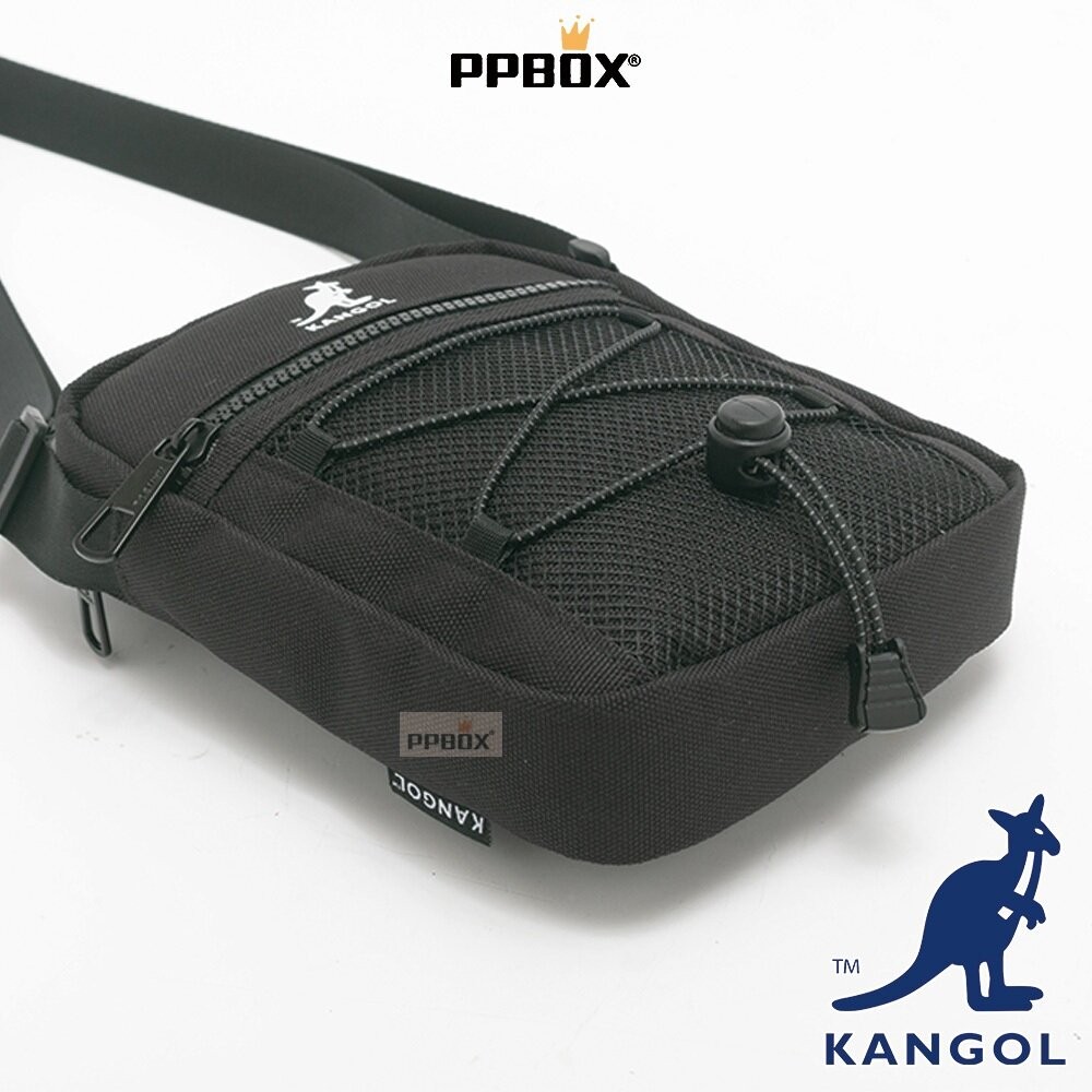 KANGOL 網布 抽繩小方包 附背帶 包包 [65558710]-細節圖5