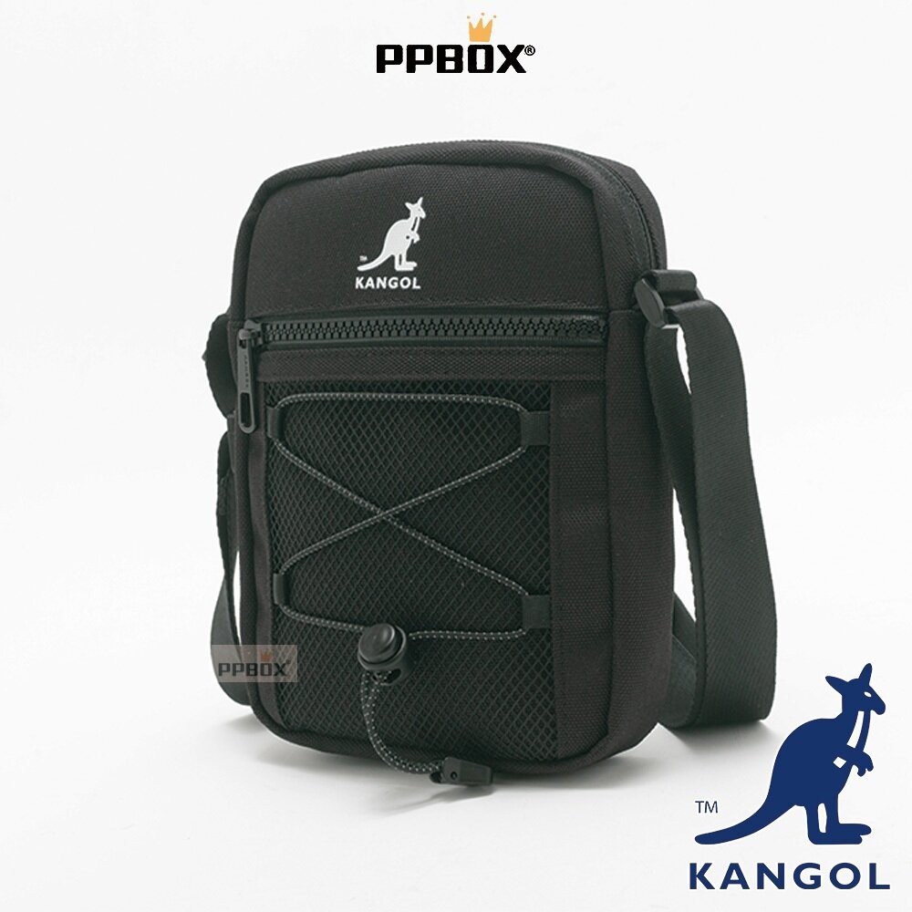KANGOL 網布 抽繩小方包 附背帶 包包 [65558710]-細節圖10