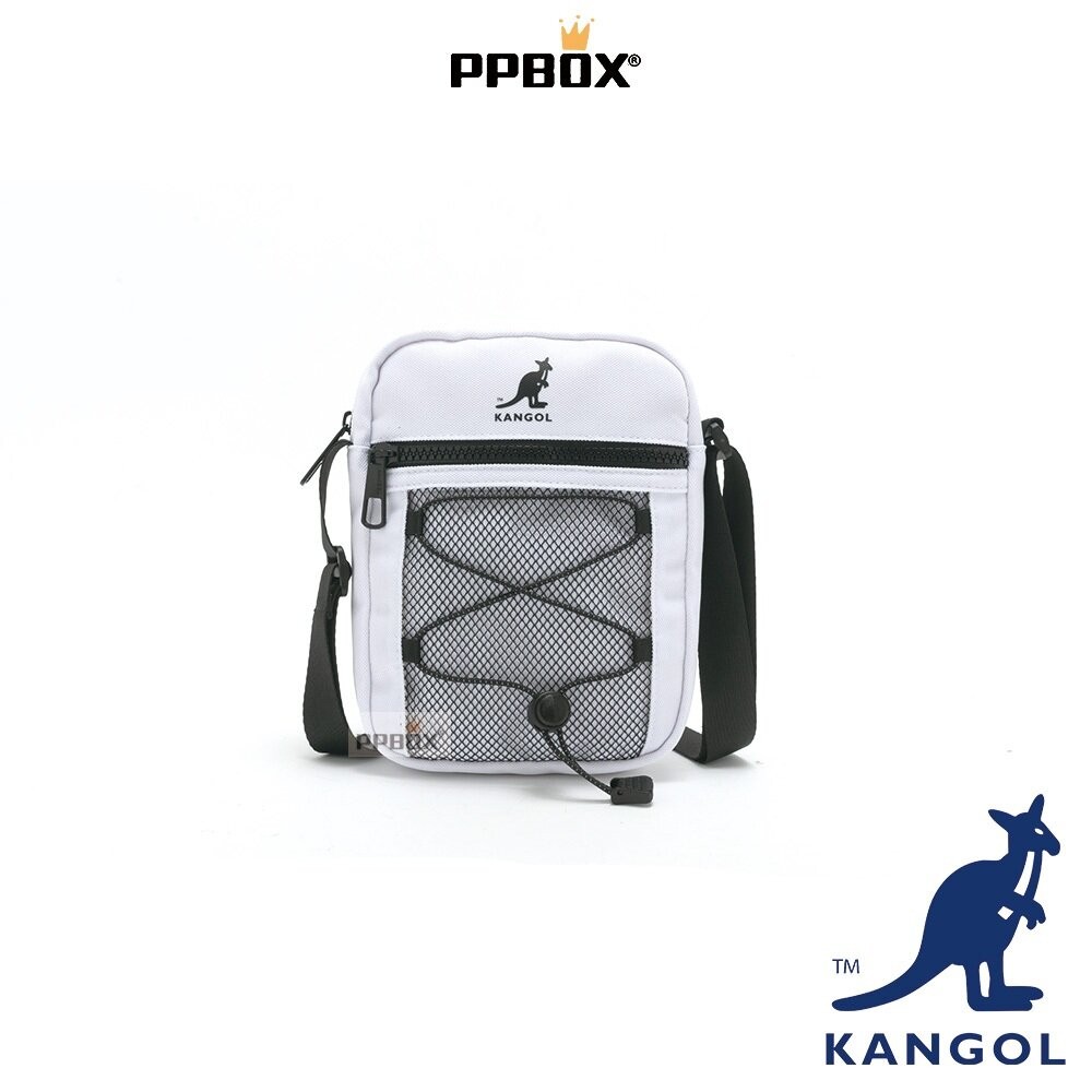 KANGOL 網布 抽繩小方包 附背帶 包包 [65558710]-規格圖10