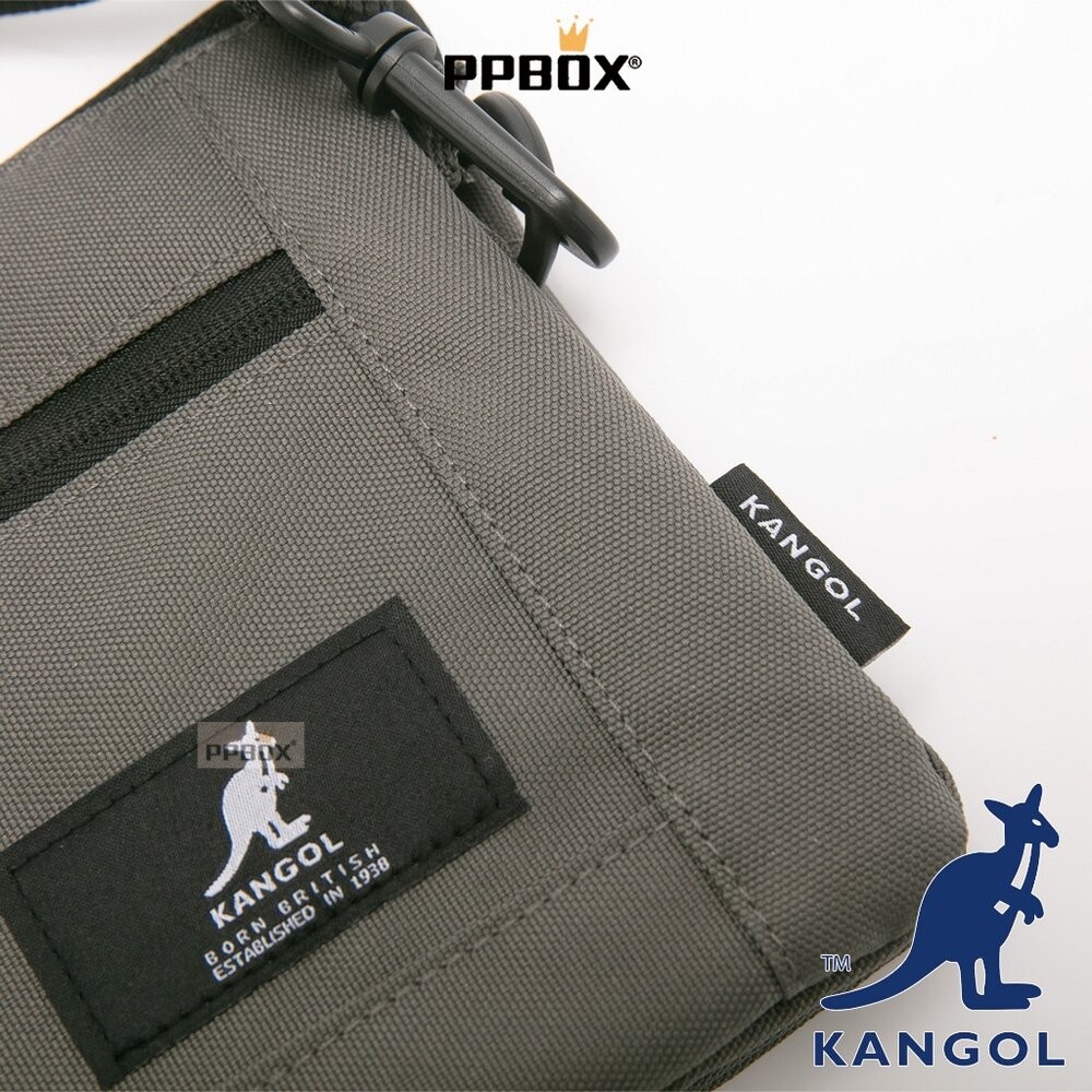 KANGOL  布標 三層 小方包 附背帶 包包 [66251703]-細節圖4