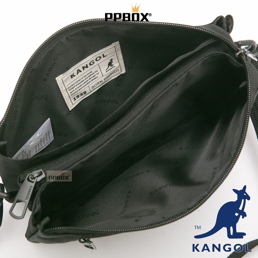 KANGOL  布標 三層 小方包 附背帶 包包 [66251703]-細節圖5
