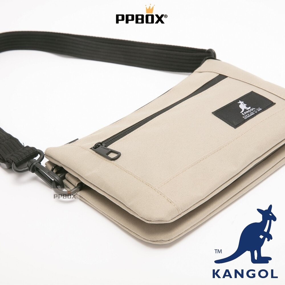 KANGOL  布標 三層 小方包 附背帶 包包 [66251703]-細節圖8