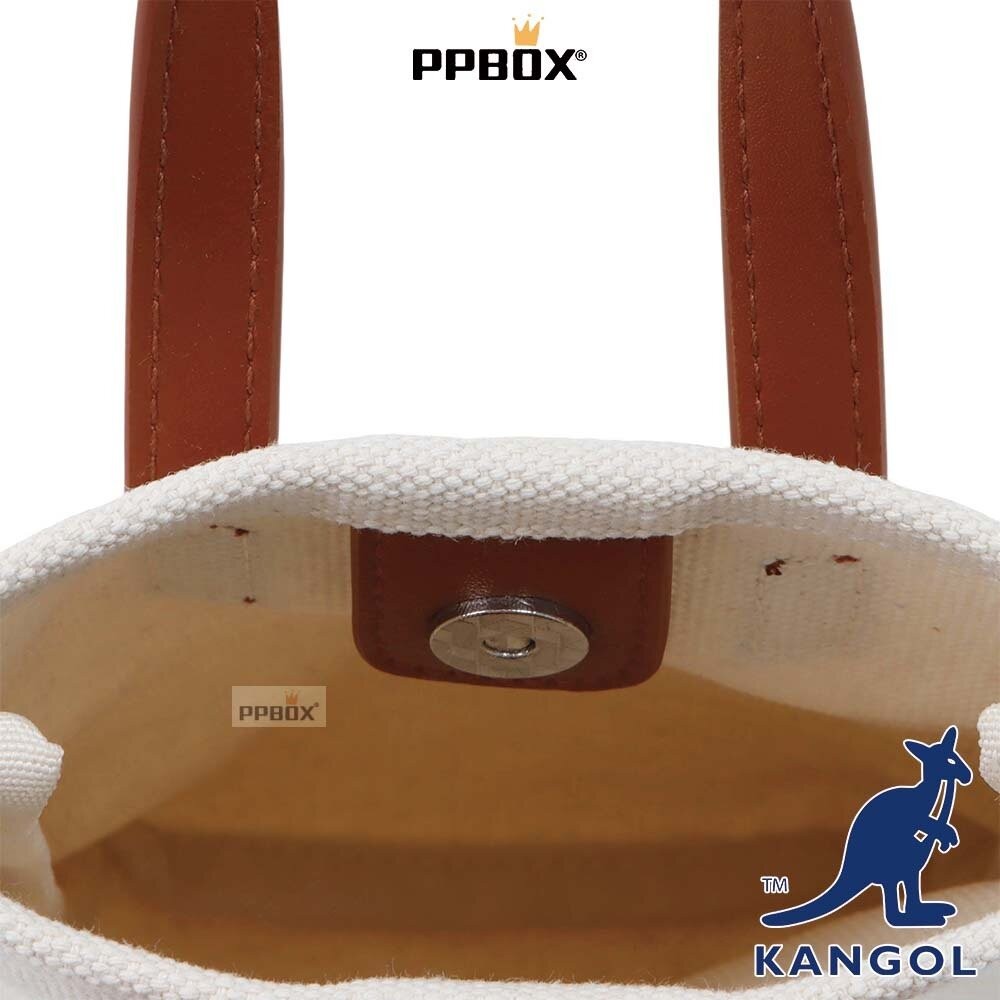 KANGOL 帆布 皮配 小方包 附背帶 包包 【65251708】-細節圖7