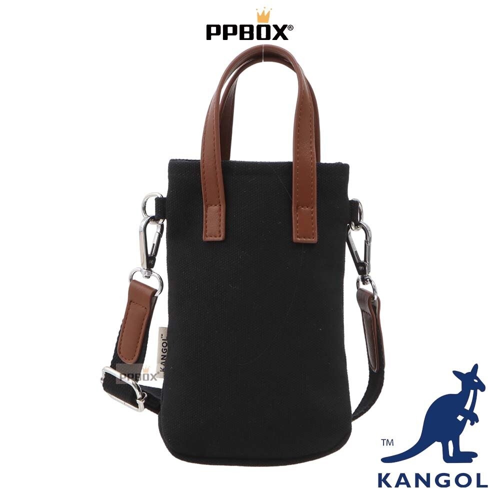 KANGOL 帆布 皮配 小方包 附背帶 包包 【65251708】-細節圖9