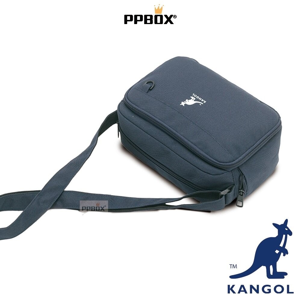 KANGOL 多夾層斜背包 附背帶 包包 【65558711】-細節圖4