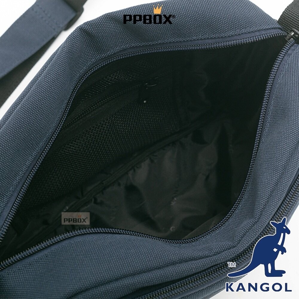 KANGOL 多夾層斜背包 附背帶 包包 【65558711】-細節圖5