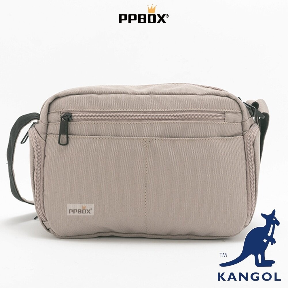 KANGOL 多夾層斜背包 附背帶 包包 【65558711】-細節圖7
