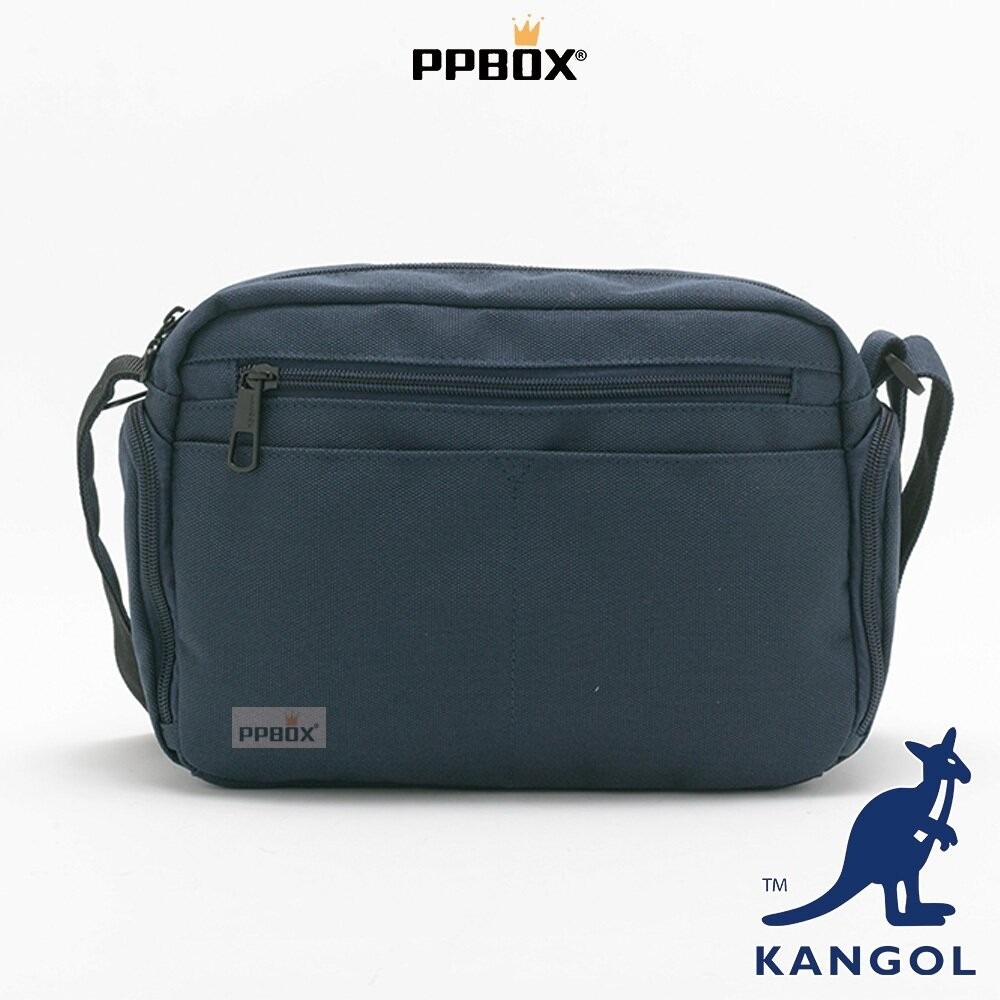 KANGOL 多夾層斜背包 附背帶 包包 【65558711】-細節圖10