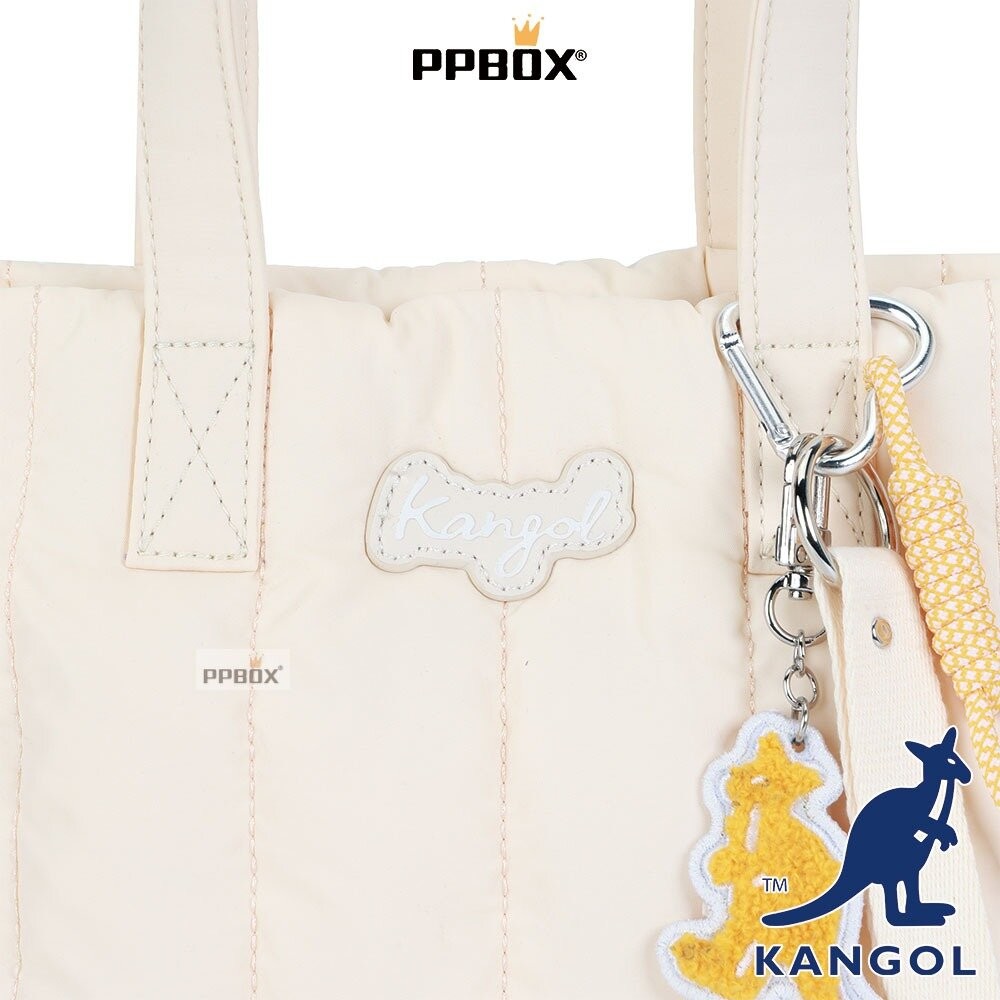 KANGOL 泡芙感側背包 附吊飾 附背帶 包包 【66251714】-細節圖4