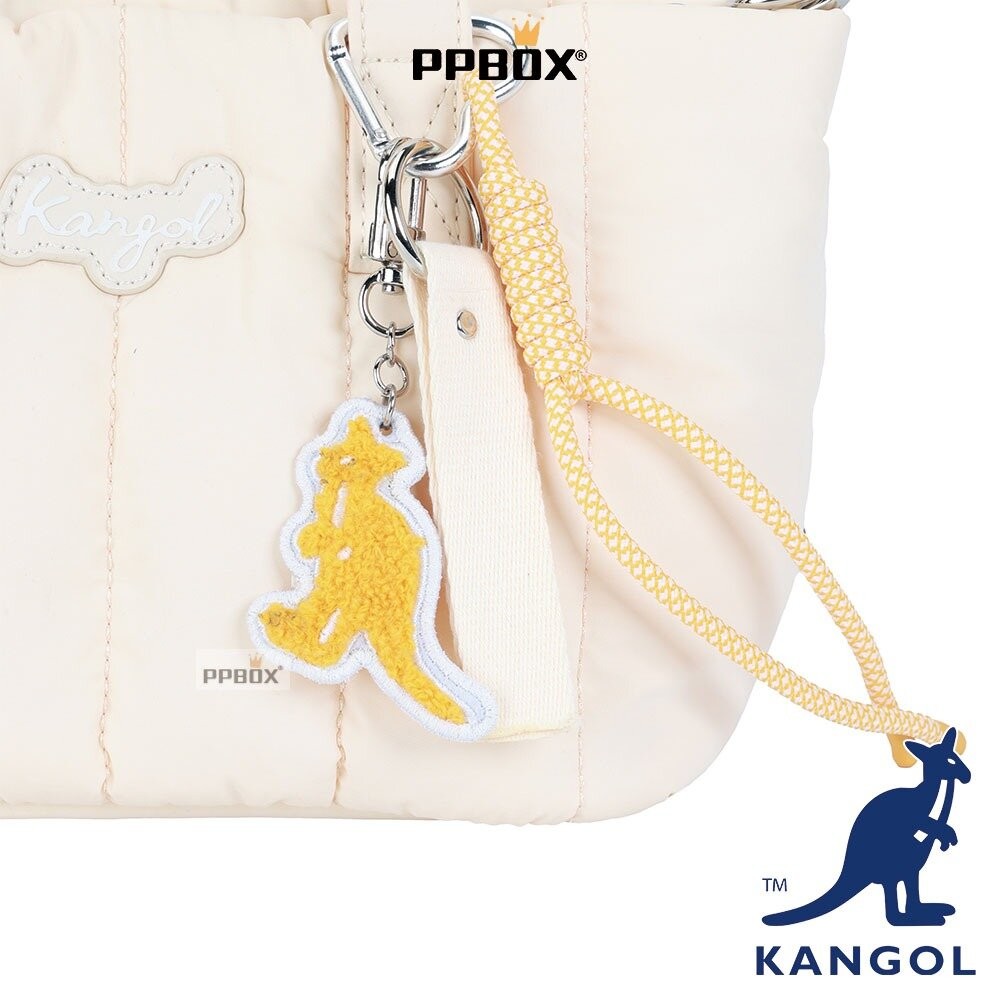 KANGOL 泡芙感側背包 附吊飾 附背帶 包包 【66251714】-細節圖5