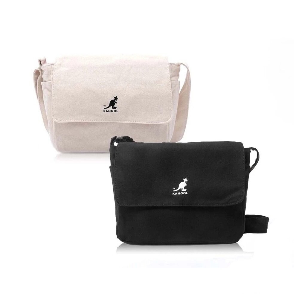 KANGOL 帆布 郵差包 附背帶 包包 【61558701】-細節圖2
