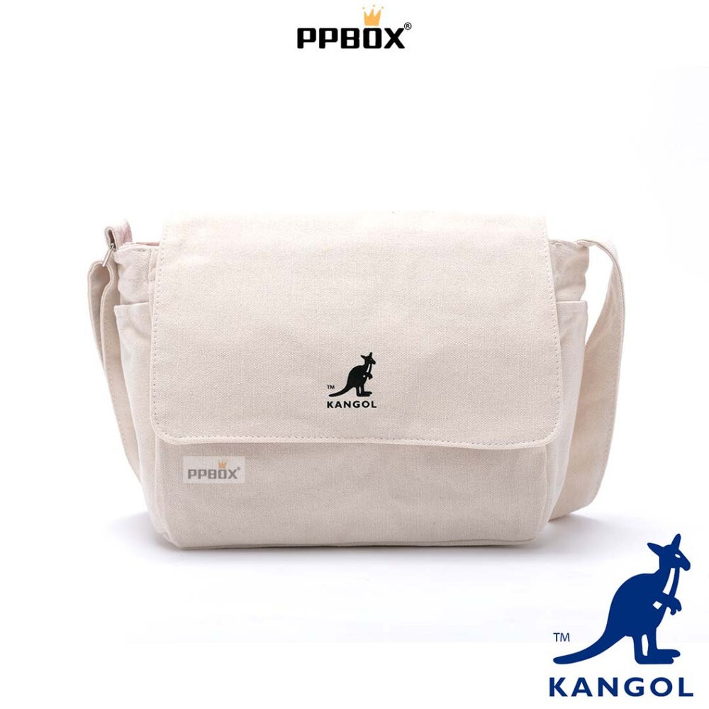 KANGOL 帆布 郵差包 附背帶 包包 【61558701】-細節圖3