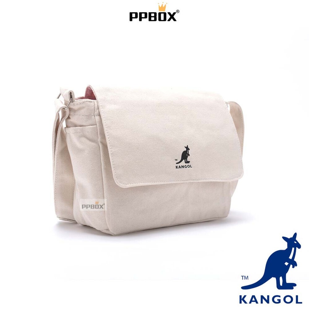 KANGOL 帆布 郵差包 附背帶 包包 【61558701】-細節圖6