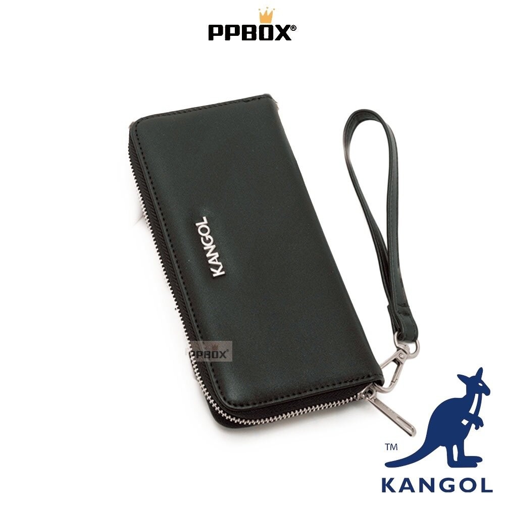 KANGOL 附掛繩 皮革長夾 包包 【65528784】-細節圖2