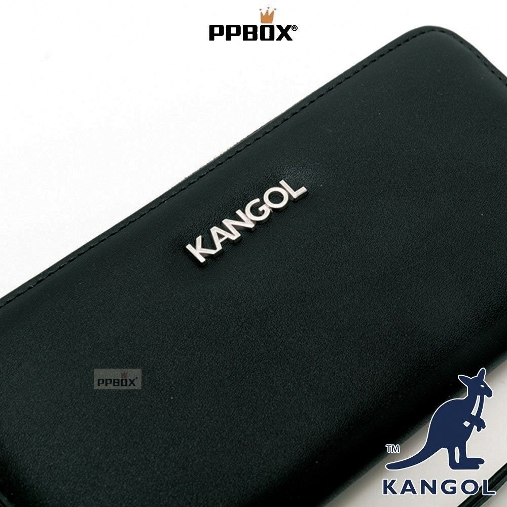KANGOL 附掛繩 皮革長夾 包包 【65528784】-細節圖4