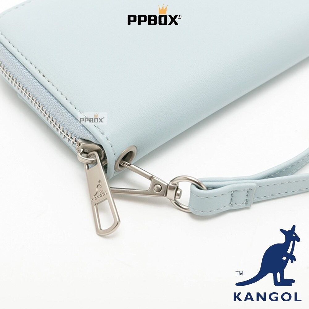 KANGOL 附掛繩 皮革長夾 包包 【65528784】-細節圖5