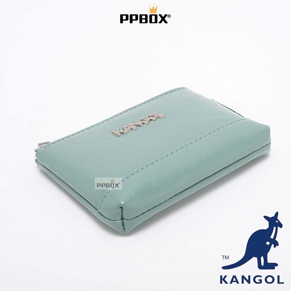 KANGOL 金屬LOGO 皮革零錢包 包包 【65528782】-細節圖3