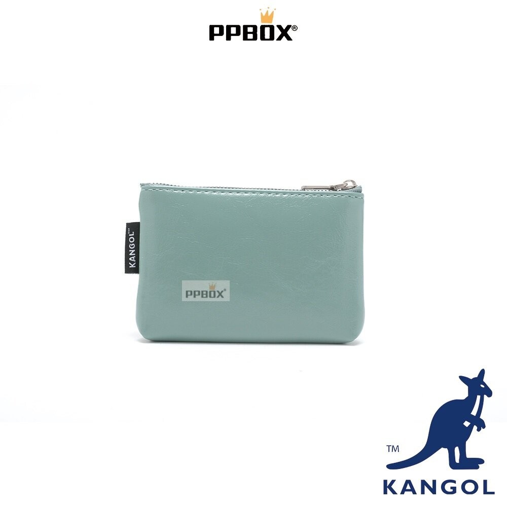 KANGOL 金屬LOGO 皮革零錢包 包包 【65528782】-細節圖5